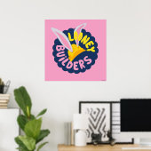 BUGS BUNNY BUILDERS™| ヘルメット スキャロップロゴ ポスター (ホームオフィス)