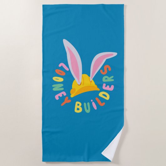 BUGS BUNNY BUILDERS™| ヘルメット 円形ロゴ ビーチタオル (正面)