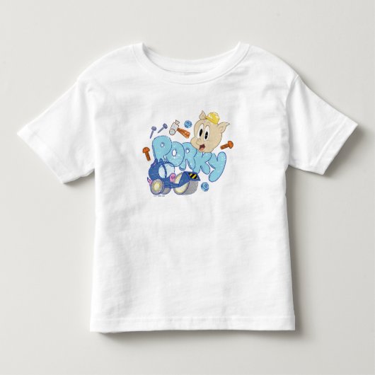 BUGS BUNNY BUILDERS™| ポーキーのスケッチアート トドラーTシャツ (正面)