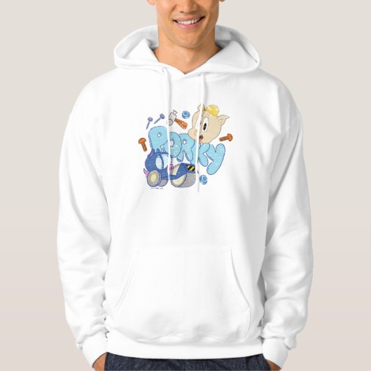 BUGS BUNNY BUILDERS™| ポーキーのスケッチアート パーカ (正面)