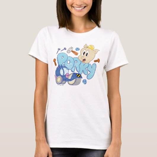 BUGS BUNNY BUILDERS™| ポーキーのスケッチアート Tシャツ (正面)
