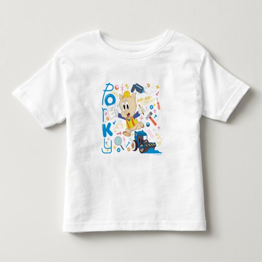 BUGS BUNNY BUILDERS™| ポーキー・ピッグの工事用工具 トドラーTシャツ (正面)