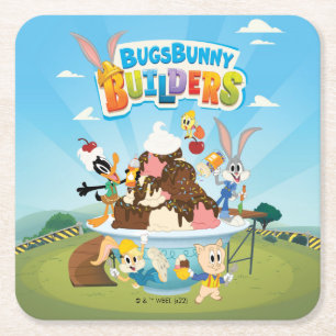 BUGS BUNNY BUILDERS™ ルーニー・ビルダーズのアイスクリーム スクエアペーパーコースター