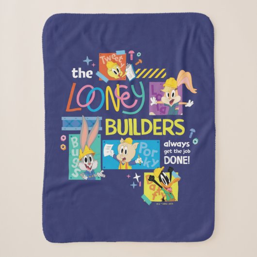 BUGS BUNNY BUILDERS™| ルーニー・ビルダーズコラージュ シェルパブランケット (正面)