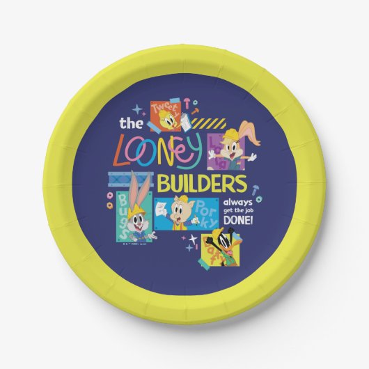 BUGS BUNNY BUILDERS™| ルーニー・ビルダーズコラージュ ペーパープレート (正面)