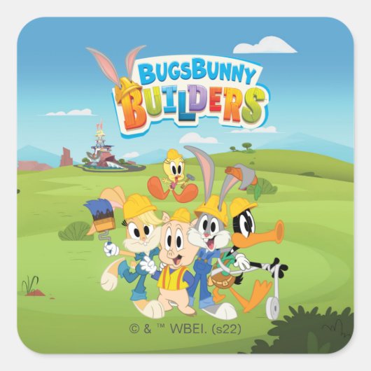 BUGS BUNNY BUILDERS™| ルーニー・ビルダーズ・グループ スクエアシール (正面)