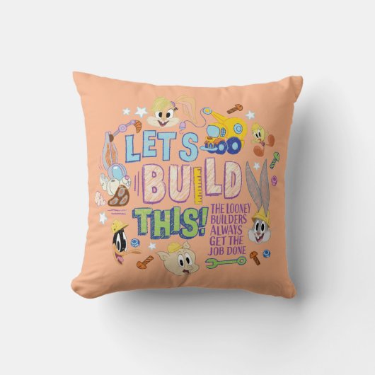BUGS BUNNY BUILDERS™| 「レッツ・ビルド・ディス」スケッチ クッション (正面)