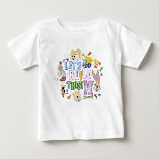 BUGS BUNNY BUILDERS™| 「レッツ・ビルド・ディス」スケッチ ベビーTシャツ (正面)