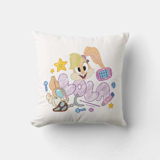 BUGS BUNNY BUILDERS™| ローラ・スケッチアート クッション (正面)