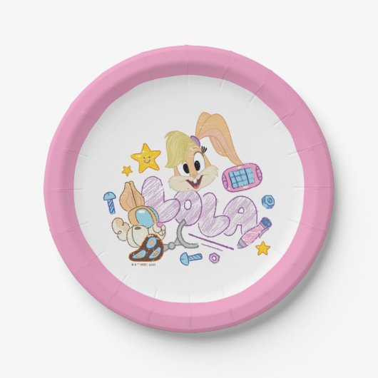 BUGS BUNNY BUILDERS™| ローラ・スケッチアート ペーパープレート (正面)