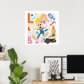 BUGS BUNNY BUILDERS™| ローラ・バニー作業ツール ポスター (ホームオフィス)