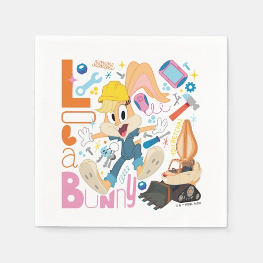 BUGS BUNNY BUILDERS™| ローラ・バニー作業道具 スタンダードカクテルナプキン (正面)