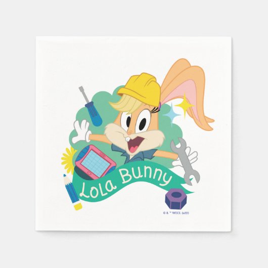 BUGS BUNNY BUILDERS™| ローラ・バニー キャラクター グラフィック スタンダードカクテルナプキン (正面)