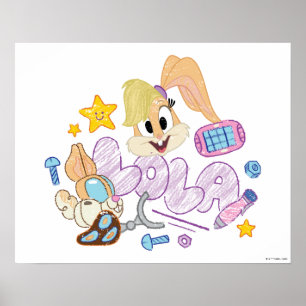 BUGS BUNNY BUILDERS™ ローラ・バニー スケッチアート ポスター