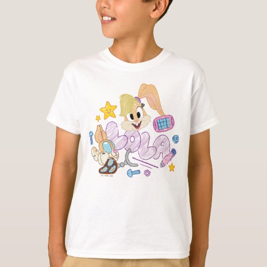 BUGS BUNNY BUILDERS™| ローラ・バニー スケッチアート Tシャツ (正面)