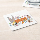 BUGS BUNNY BUILDERS™| BUGS BUNNY™ スケッチアート スクエアペーパーコースター (アングル)