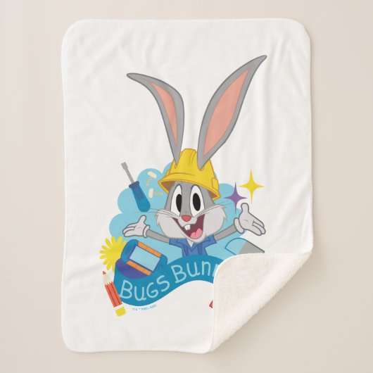 BUGS BUNNY BUILDERS™| BUGS BUNNY™ Character Art シェルパブランケット (正面)