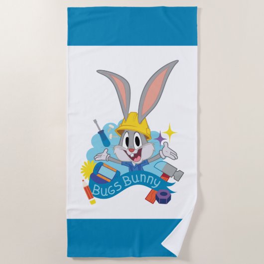 BUGS BUNNY BUILDERS™| BUGS BUNNY™ Character Art ビーチタオル (正面)