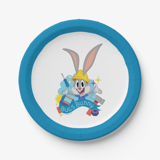 BUGS BUNNY BUILDERS™| BUGS BUNNY™ Character Art ペーパープレート (正面)