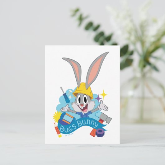 BUGS BUNNY BUILDERS™| BUGS BUNNY™ Character Art ポストカード (スタンド正面)