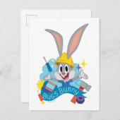 BUGS BUNNY BUILDERS™| BUGS BUNNY™ Character Art ポストカード (正面/裏面)