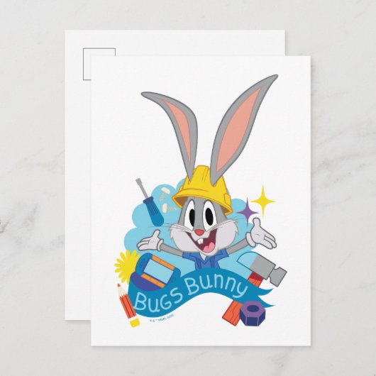 BUGS BUNNY BUILDERS™| BUGS BUNNY™ Character Art ポストカード (正面/裏面)