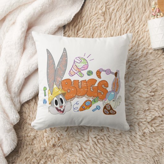 BUGS BUNNY BUILDERS™| BUGS BUNNY™ Sketch Art クッション (ブランケット)