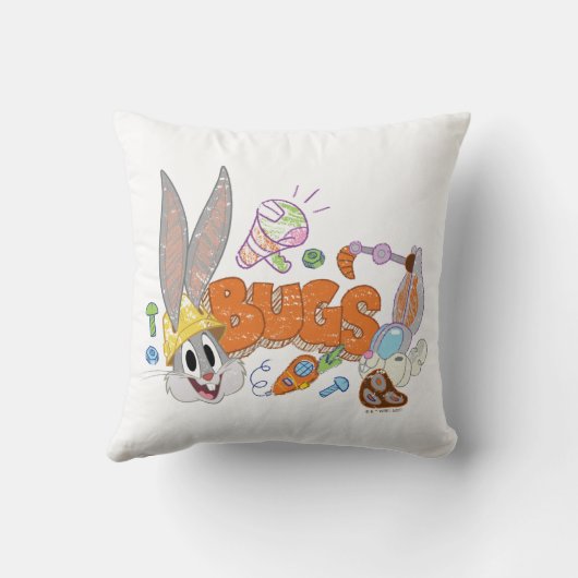 BUGS BUNNY BUILDERS™| BUGS BUNNY™ Sketch Art クッション (裏面)