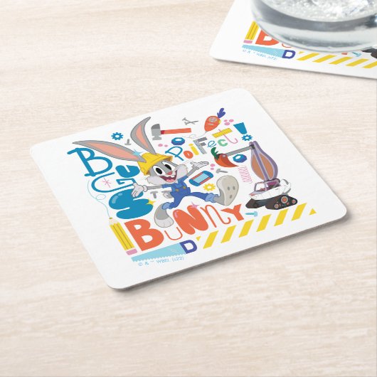BUGS BUNNY BUILDERS™| BUGS BUNNY™ Work Tools スクエアペーパーコースター (アングル)