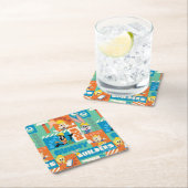 BUGS BUNNY BUILDERS™| Character Grid Pattern スクエアペーパーコースター (インサイチュ)