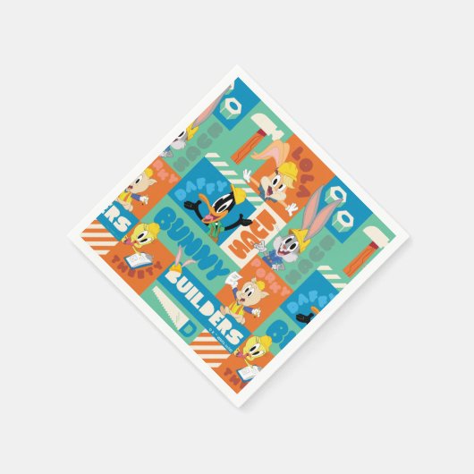 BUGS BUNNY BUILDERS™| Character Grid Pattern スタンダードカクテルナプキン (角)