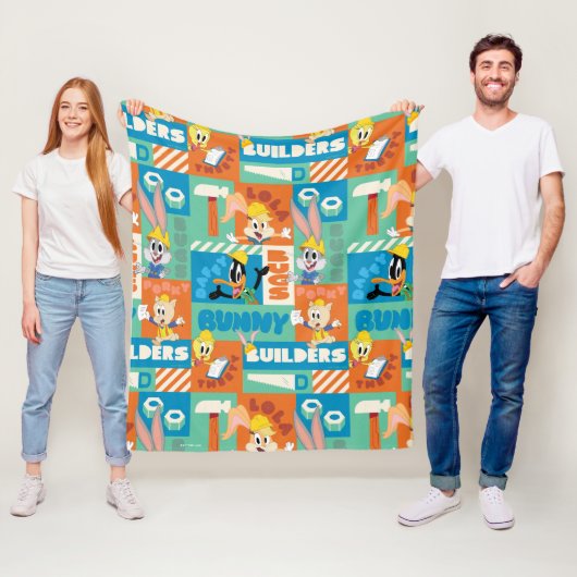 BUGS BUNNY BUILDERS™| Character Grid Pattern フリースブランケット (インサイチュ)