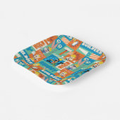 BUGS BUNNY BUILDERS™| Character Grid Pattern ペーパープレート (傾斜あり)