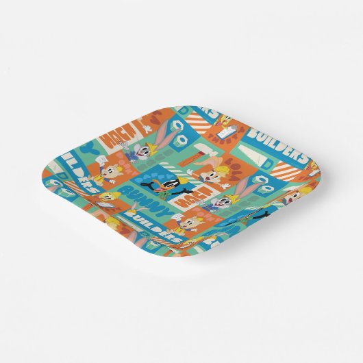 BUGS BUNNY BUILDERS™| Character Grid Pattern ペーパープレート (傾斜あり)