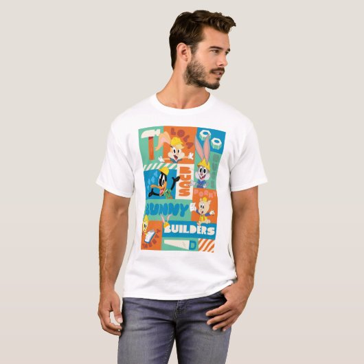BUGS BUNNY BUILDERS™| Character Grid Pattern Tシャツ (正面フル)