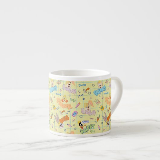 BUGS BUNNY BUILDERS™| Character Sketch Pattern エスプレッソカップ (正面右)