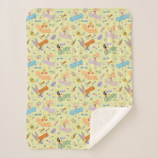 BUGS BUNNY BUILDERS™| Character Sketch Pattern シェルパブランケット (正面)