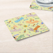 BUGS BUNNY BUILDERS™| Character Sketch Pattern スクエアペーパーコースター (アングル)