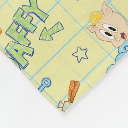 BUGS BUNNY BUILDERS™| Character Sketch Pattern フリースブランケット (角)