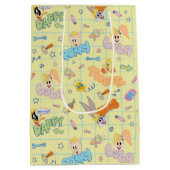 BUGS BUNNY BUILDERS™| Character Sketch Pattern ミディアムペーパーバッグ (裏面)