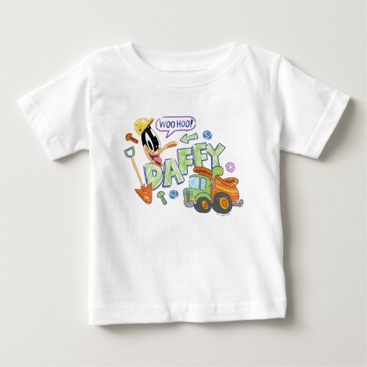 BUGS BUNNY BUILDERS™| DAFFY DUCK™ スケッチアート ベビーTシャツ (正面)