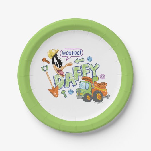 BUGS BUNNY BUILDERS™| DAFFY DUCK™ スケッチアート ペーパープレート (正面)