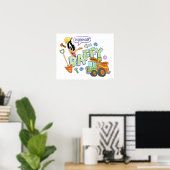 BUGS BUNNY BUILDERS™| DAFFY DUCK™ スケッチアート ポスター (ホームオフィス)