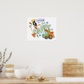 BUGS BUNNY BUILDERS™| DAFFY DUCK™ スケッチアート ポスター (キッチン)