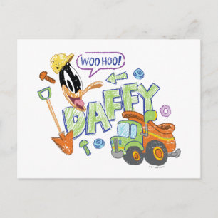 BUGS BUNNY BUILDERS™  DAFFY DUCK™ スケッチアート ポストカード