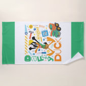BUGS BUNNY BUILDERS™| DAFFY DUCK™ 作業道具 ビーチタオル (正面)