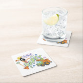 BUGS BUNNY BUILDERS™| DAFFY DUCK™ Sketch Art スクエアペーパーコースター (インサイチュ)