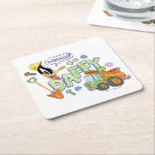 BUGS BUNNY BUILDERS™| DAFFY DUCK™ Sketch Art スクエアペーパーコースター (アングル)