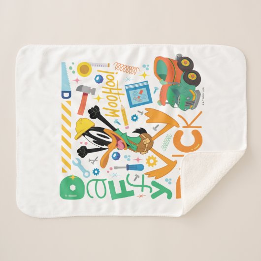 BUGS BUNNY BUILDERS™| DAFFY DUCK™ Work Tools シェルパブランケット (正面(横))