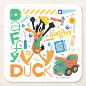 BUGS BUNNY BUILDERS™| DAFFY DUCK™ Work Tools スクエアペーパーコースター (正面)